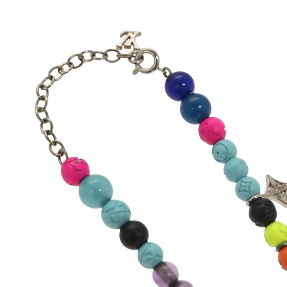 LOUIS VUITTON Brass Beads Bracelet metal Light Blue MP2938 LV Auth 136336 - Picture 4 of 12